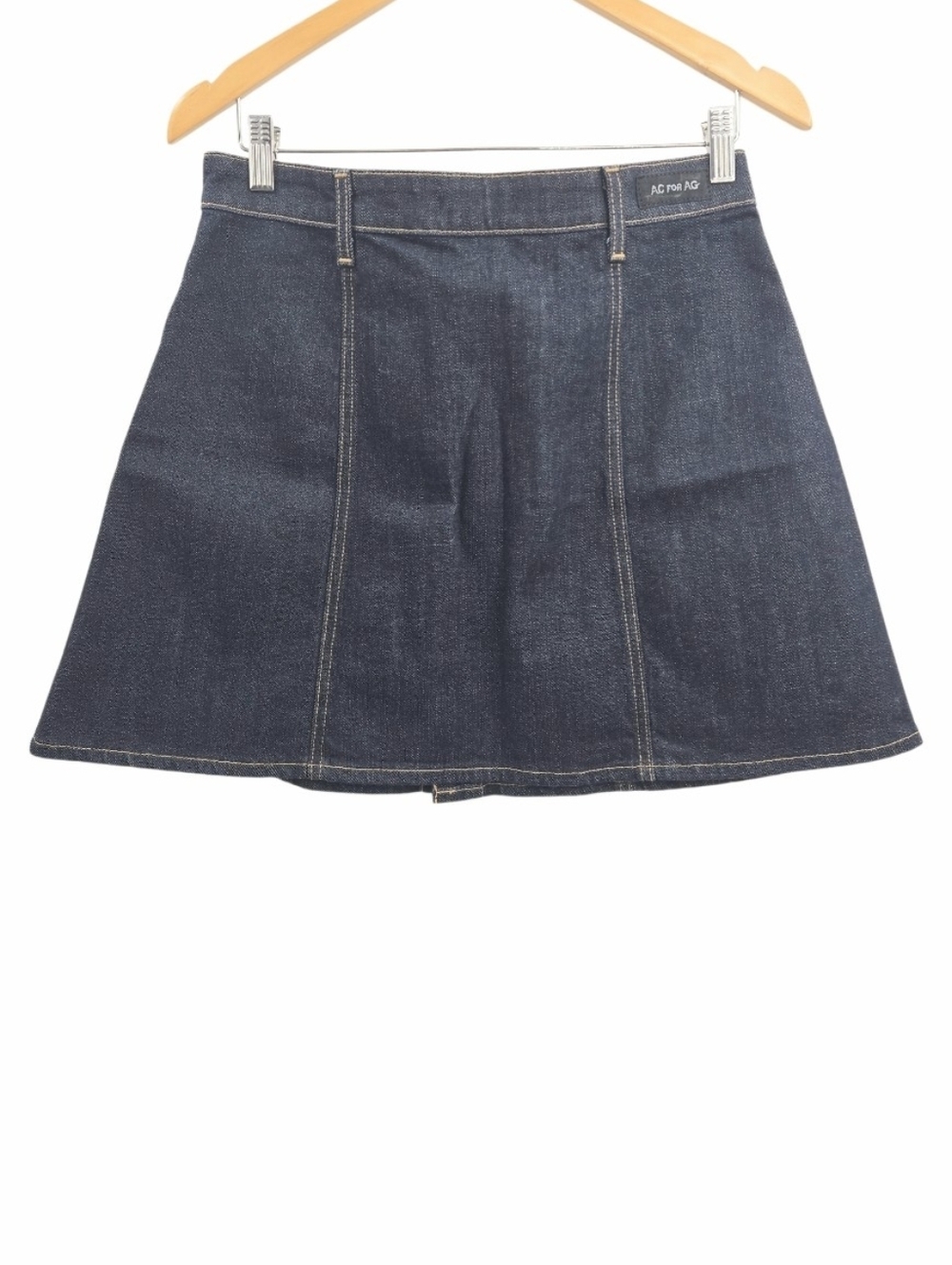 Alexa Chung A G Mini Skirt Blue Denim Button Front - Picture 8 of 14